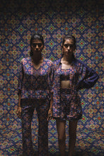 Load image into Gallery viewer, Blue - Short Kaftan Top + Flared Pants
