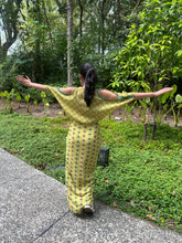 Load image into Gallery viewer, Shivani Outfit - Green cutout top &amp; Draped Skirt
