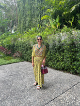 Load image into Gallery viewer, Shivani Outfit - Green cutout top &amp; Draped Skirt

