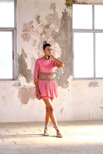 Load image into Gallery viewer, Gathered peplum top + shorts - Pink
