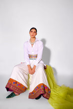 Load image into Gallery viewer, Ivory Shirt + Gharara + Belt
