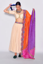 Load image into Gallery viewer, Beige Skirt + Blouse + Dupatta
