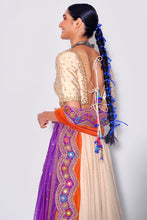 Load image into Gallery viewer, Beige Skirt + Blouse + Dupatta
