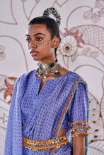 Load image into Gallery viewer, Pre pleated draped dhoti saree - Blue
