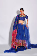 Load image into Gallery viewer, Blue Lehenga + Blouse + Duaptta
