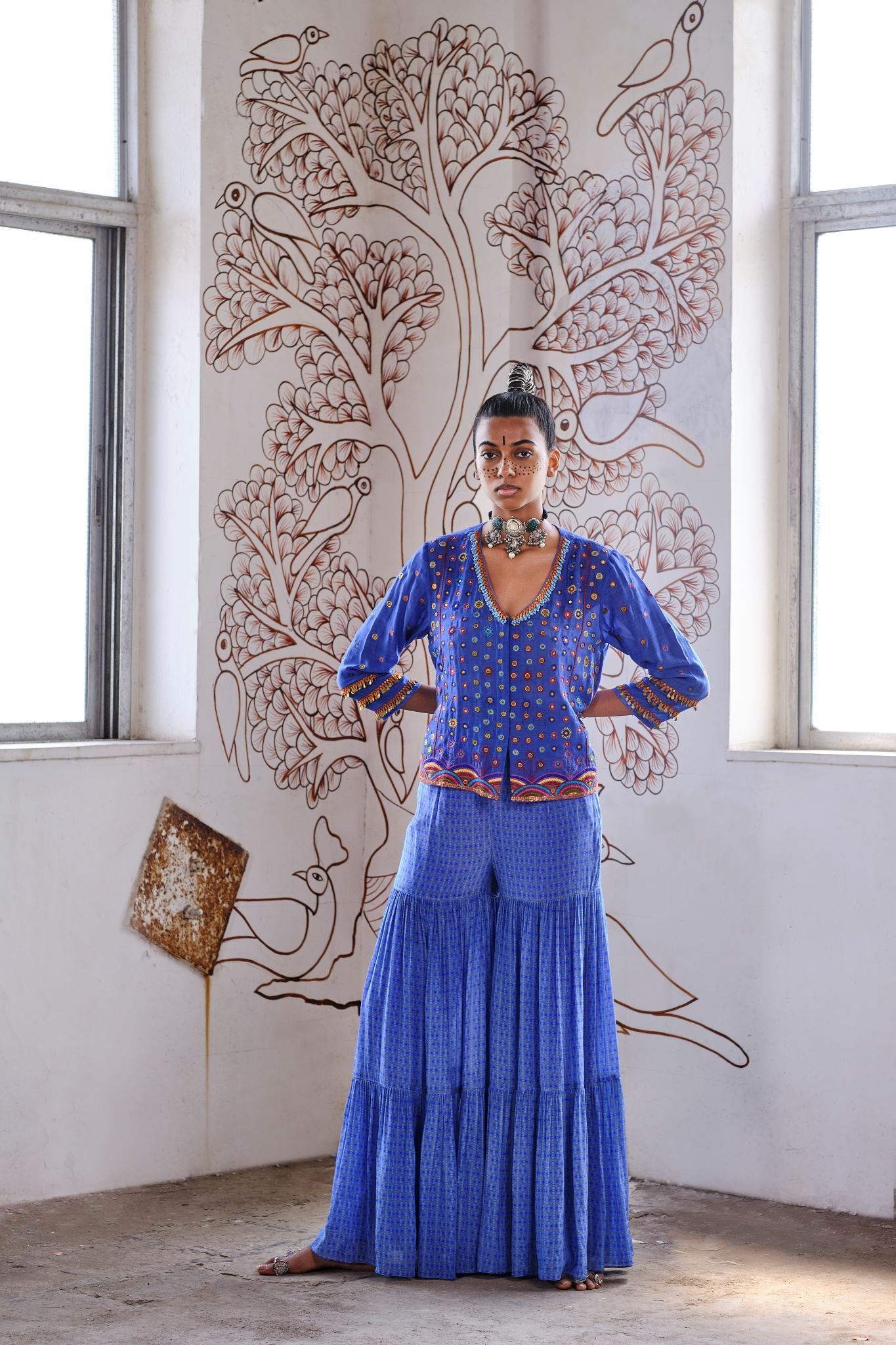 Shirt sharara Blue