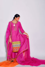 Load image into Gallery viewer, Pink Kurta + Pants + Dupatta
