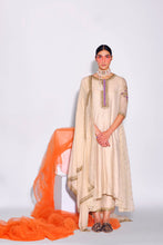 Load image into Gallery viewer, Beige Kurta + Pants + Dupatta
