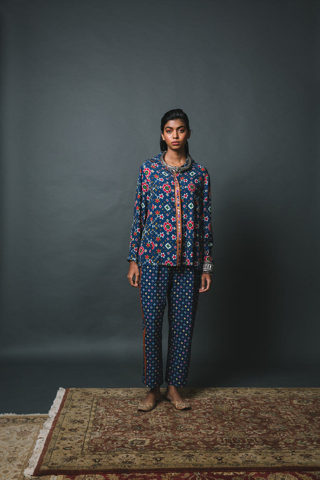 Blue Patola Shirt + Pants
