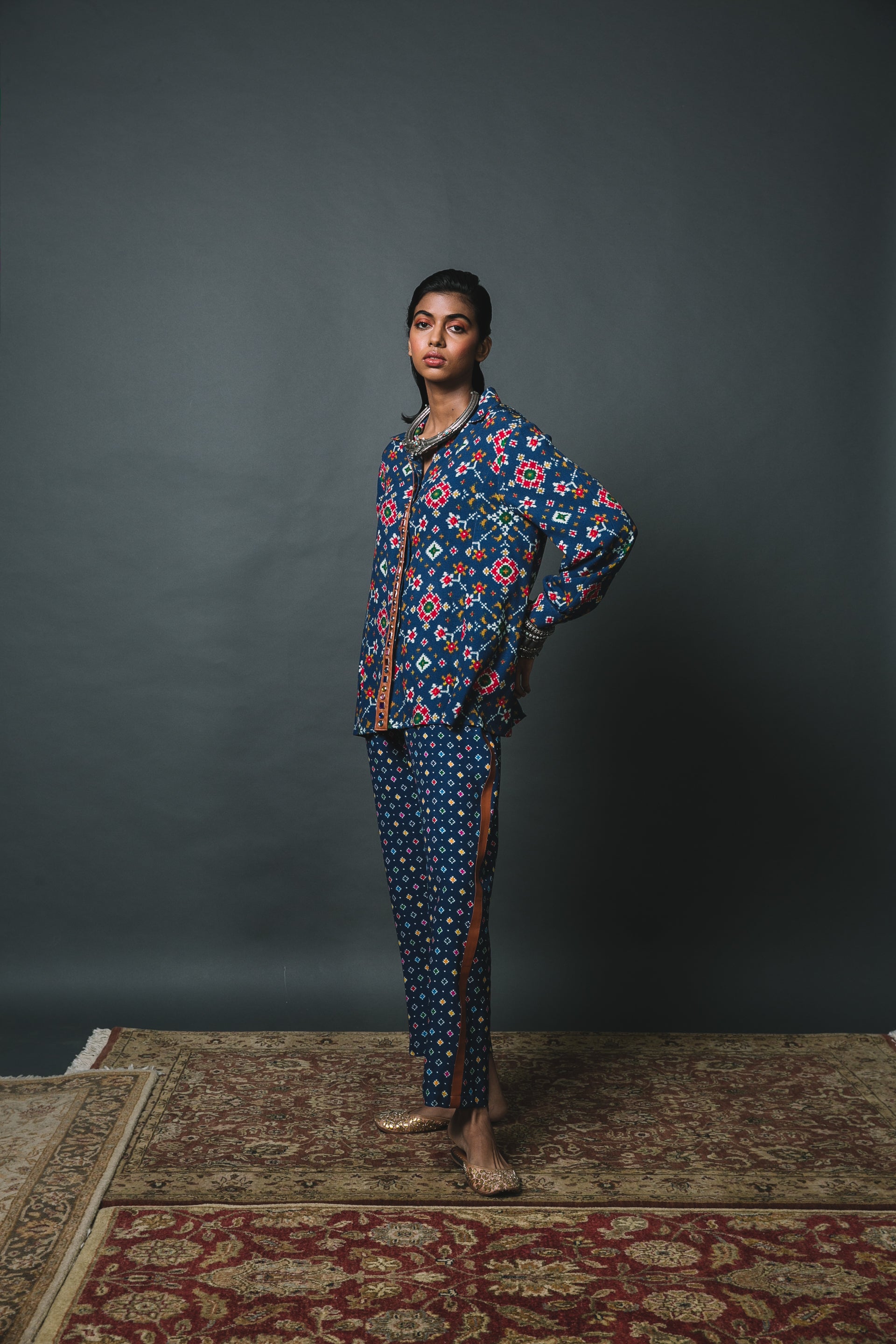 Blue Patola Shirt + Pants