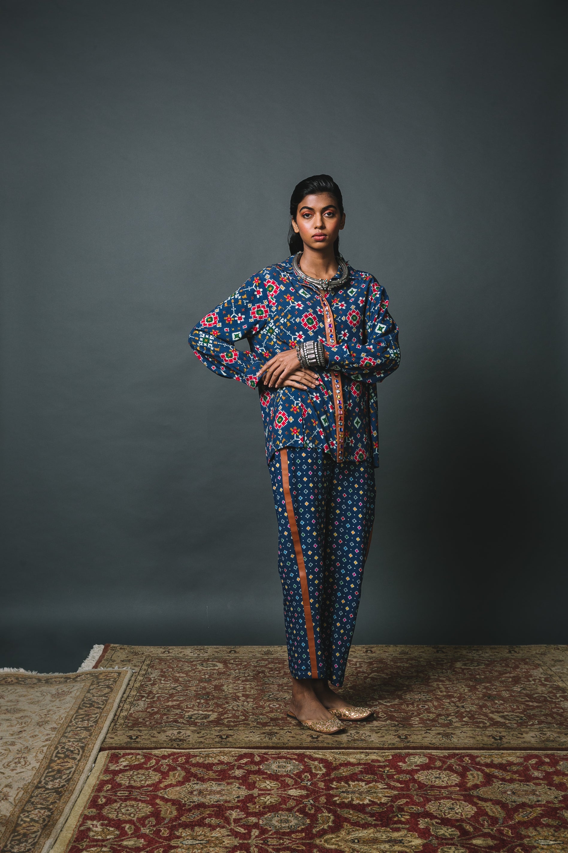 Blue Patola Shirt + Pants