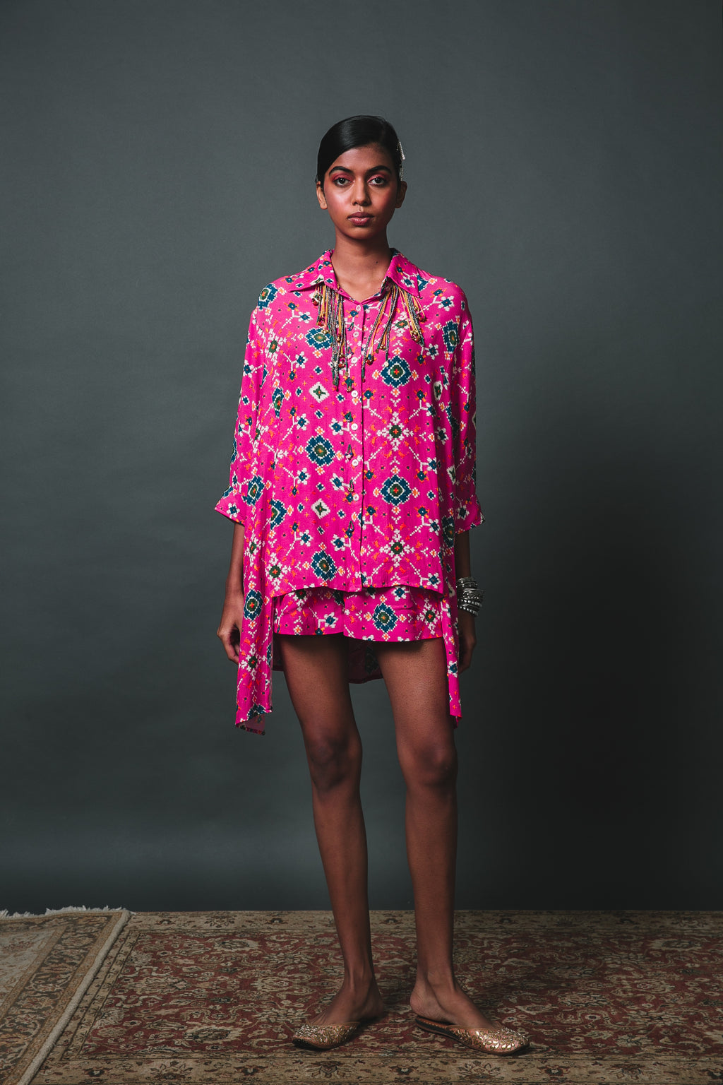 Pink Patola Shirt + Shorts