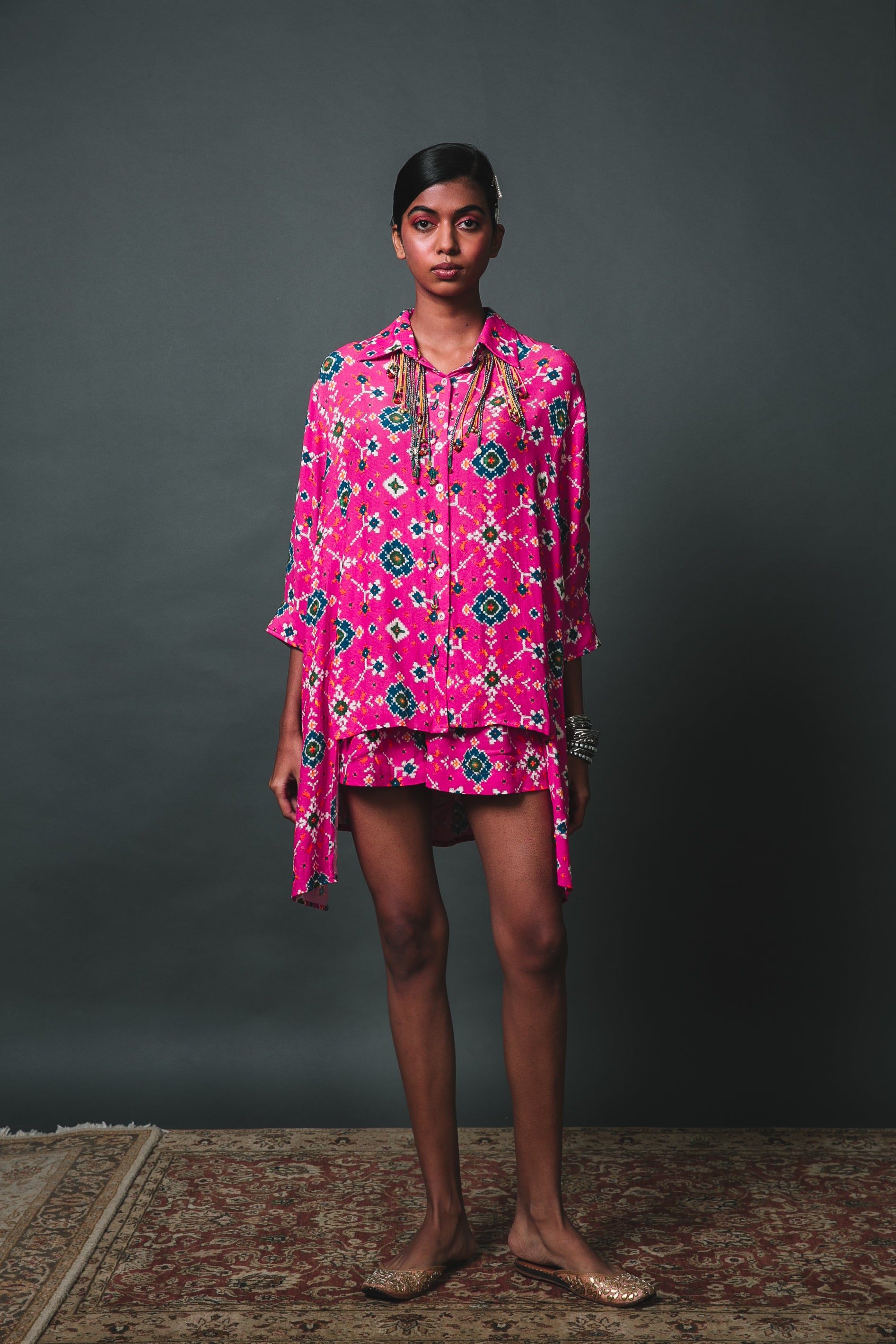 Pink Patola Shirt + Shorts