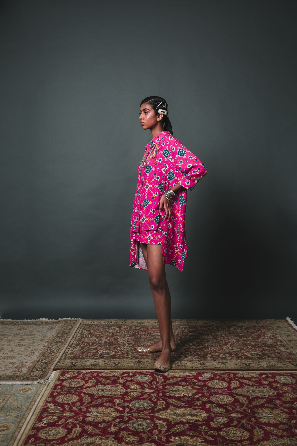 Pink Patola Shirt + Shorts