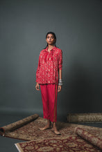 Load image into Gallery viewer, Red Bandhani Shirt + Solid pants

