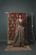Load image into Gallery viewer, Grey Draped pants + Kaftan Top
