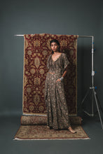 Load image into Gallery viewer, Grey Draped pants + Kaftan Top
