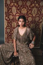 Load image into Gallery viewer, Grey Draped pants + Kaftan Top
