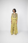 Lime Green Kaftan Top & Low Crotch Pants