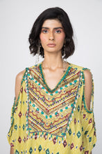 Load image into Gallery viewer, Lime Green Kaftan Top &amp; Low Crotch Pants

