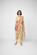 Load image into Gallery viewer, Sonam Luthria’s Famous Pant Saree - Beige/Pink
