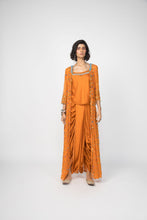 Load image into Gallery viewer, Jacket anarakli + Top + Dhoti Pants - Rust
