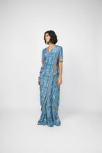 Load image into Gallery viewer, Pre-Stitched Saree - Blue
