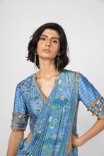 Load image into Gallery viewer, Pre-Stitched Saree - Blue
