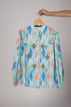 Load image into Gallery viewer, Balloon Sleeve Shirt - Blue
