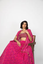 Load image into Gallery viewer, Pink Lehenga Cape Set
