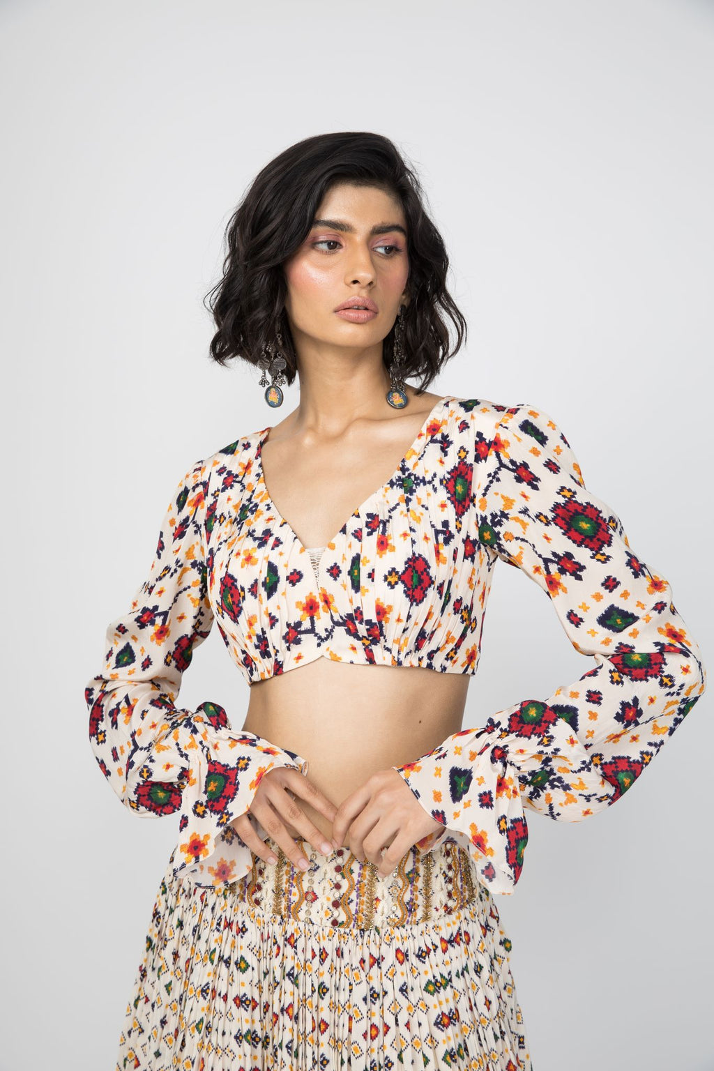 Ivory Skirt & Crop Top