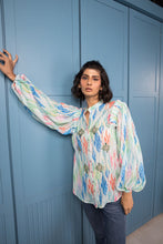 Load image into Gallery viewer, Balloon Sleeve Shirt - Blue

