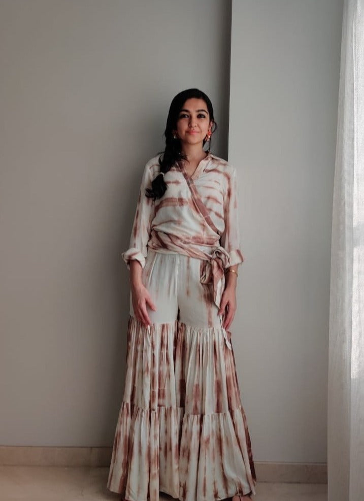 Sharara pants + Shirt - Camel